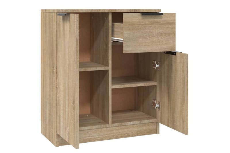 beBasic Skänkar 2 st sonoma-ek 60x30x70 cm konstruerat trä - Brown - Förvaring - Förvaringsmöbler - Sideboard & skänk