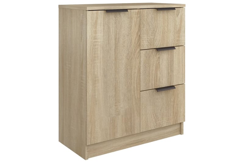 beBasic Skänkar 2 st sonoma-ek 60x30x70 cm konstruerat trä - Brown - Förvaring - Förvaringsmöbler - Sideboard & skänk