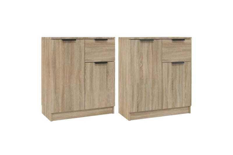 beBasic Skänkar 2 st sonoma-ek 60x30x70 cm konstruerat trä - Brown - Förvaring - Förvaringsmöbler - Sideboard & skänk