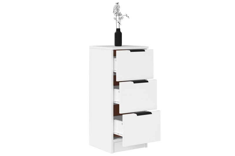 beBasic Skänkar 2 st vit 30x30x70 cm konstruerat trä - White - Förvaring - Förvaringsmöbler - Sideboard & skänk