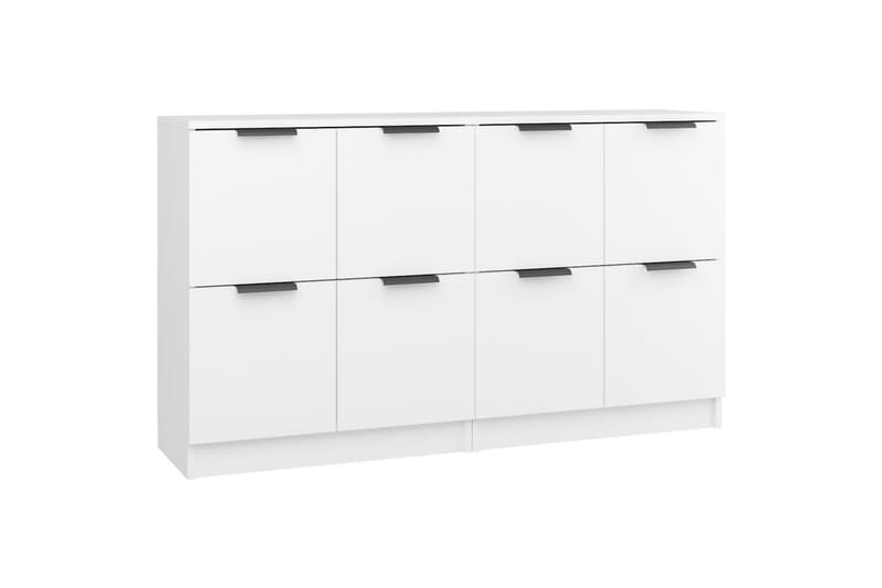 beBasic Skänkar 2 st vit 60x30x70 cm konstruerat trä - White - Sideboard & skänk