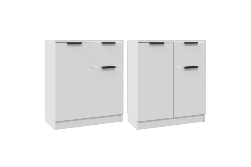 beBasic Skänkar 2 st vit 60x30x70 cm konstruerat trä - White - Förvaring - Förvaringsmöbler - Sideboard & skänk