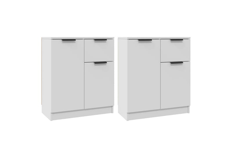 beBasic Skänkar 2 st vit 60x30x70 cm konstruerat trä - White - Sideboard & skänk