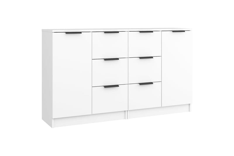 beBasic Skänkar 2 st vit 60x30x70 cm konstruerat trä - White - Sideboard & skänk