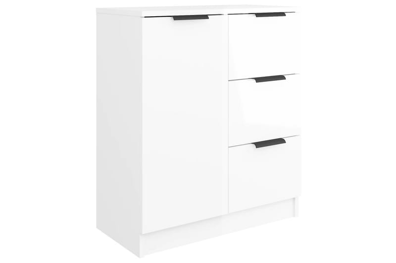 beBasic Skänkar 2 st vit högglans 60x30x70 cm konstruerat trä - White - Sideboard & skänk