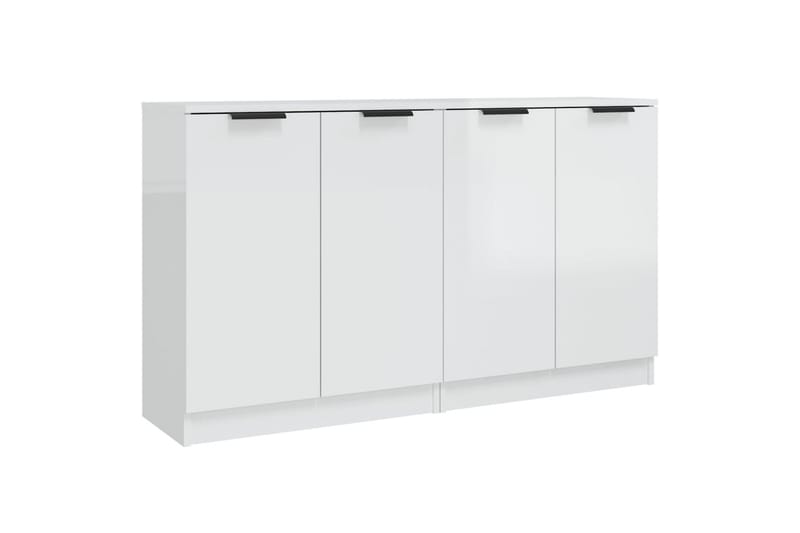 beBasic Skänkar 2 st vit högglans 60x30x70 cm konstruerat trä - White - Sideboard & skänk