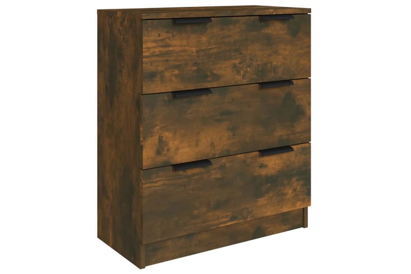 beBasic Skänkar 3 delar rökfärgad ek konstruerat trä - Brown - Förvaring - Förvaringsmöbler - Sideboard & skänk