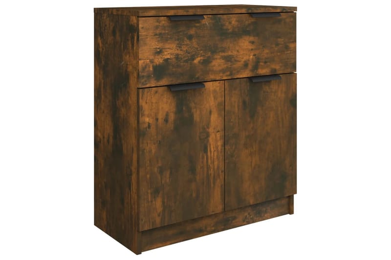 beBasic Skänkar 3 delar rökfärgad ek konstruerat trä - Brown - Förvaring - Förvaringsmöbler - Sideboard & skänk