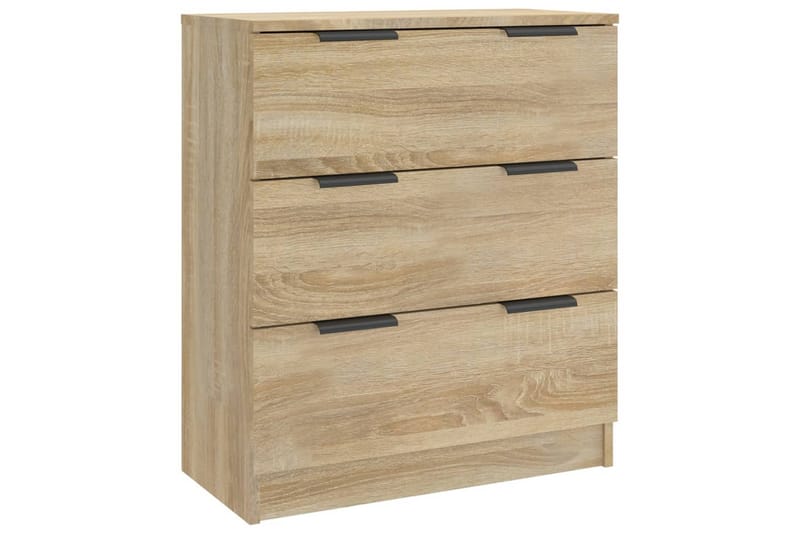 beBasic Skänkar 3 delar sonoma-ek konstruerat trä - Brown - Förvaring - Förvaringsmöbler - Sideboard & skänk