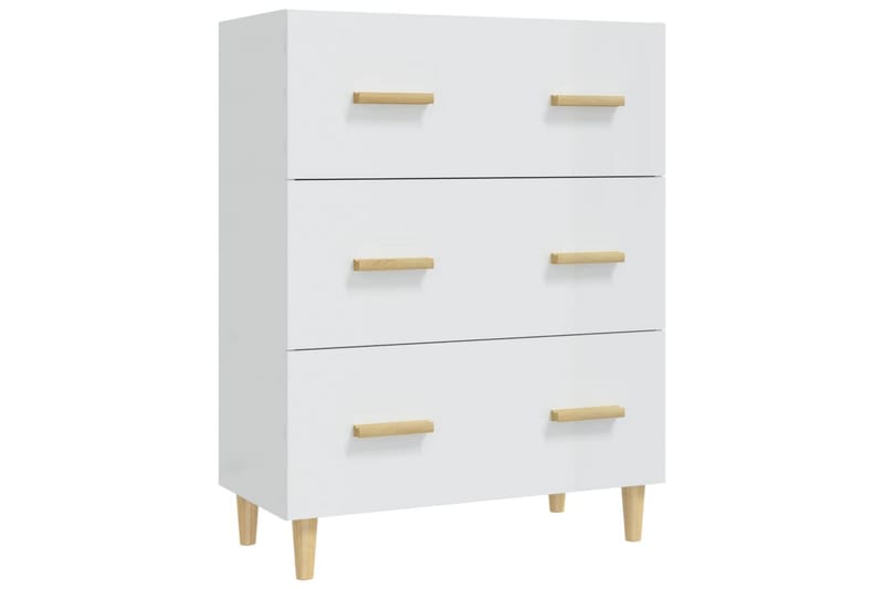 beBasic Skänkskåp vit högglans 70x34x90 cm konstruerat trä - White - Förvaring - Förvaringsmöbler - Sideboard & skänk