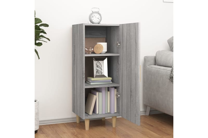 beBasic Skåp grå sonoma 34,5x34x90 cm konstruerat trä - Grey - Sideboard & skänk