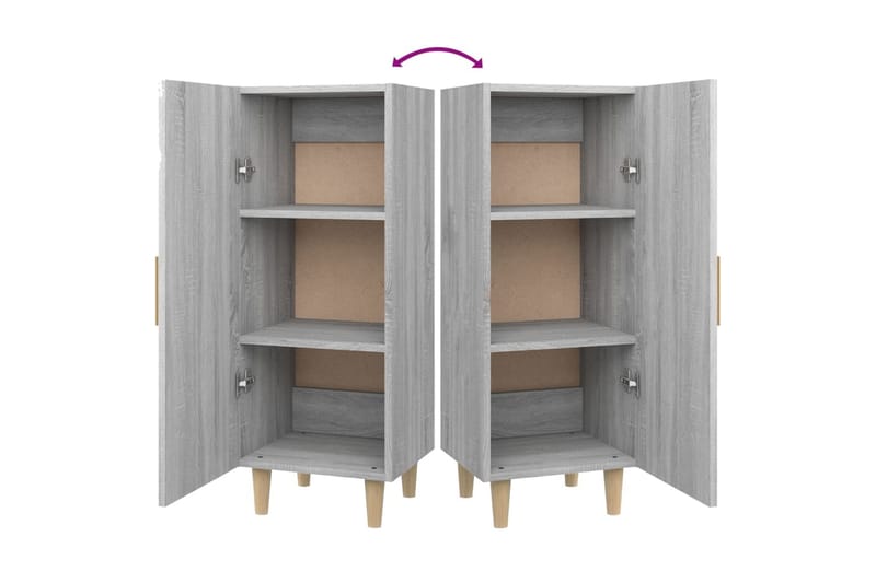 beBasic Skåp grå sonoma 34,5x34x90 cm konstruerat trä - Grey - Förvaring - Förvaringsmöbler - Sideboard & skänk