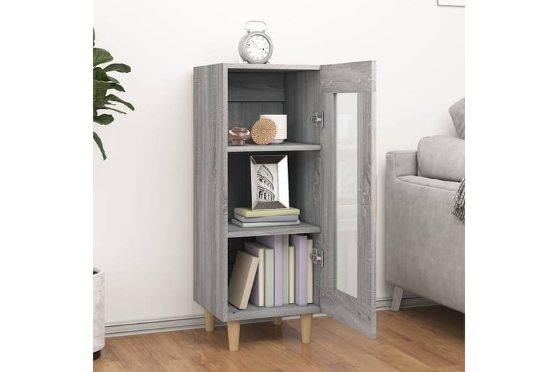 beBasic Skåp grå sonoma 34,5x34x90 cm konstruerat trä - Grey - Förvaring - Förvaringsmöbler - Sideboard & skänk