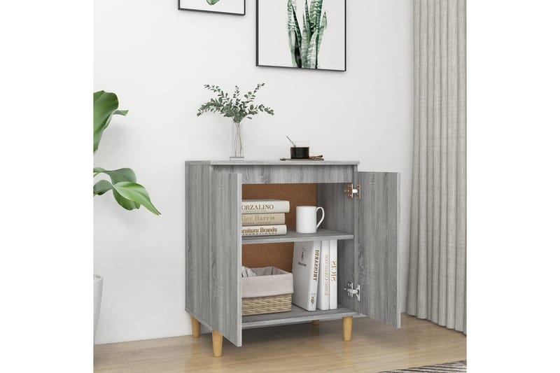 beBasic Skåp grå sonoma 60x35x70 cm konstruerat trä - Grey - Sideboard & skänk