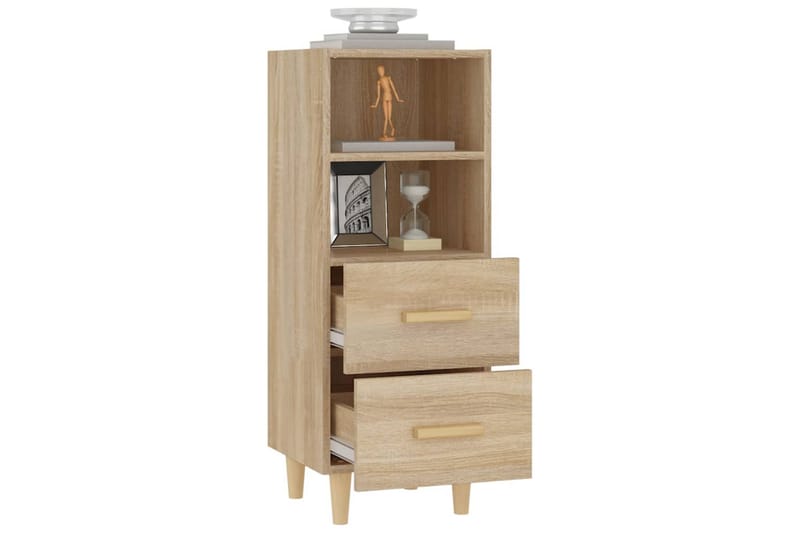 beBasic Skåp sonoma-ek 34,5x34x90 cm konstruerat trä - Brown - Förvaring - Förvaringsmöbler - Sideboard & skänk