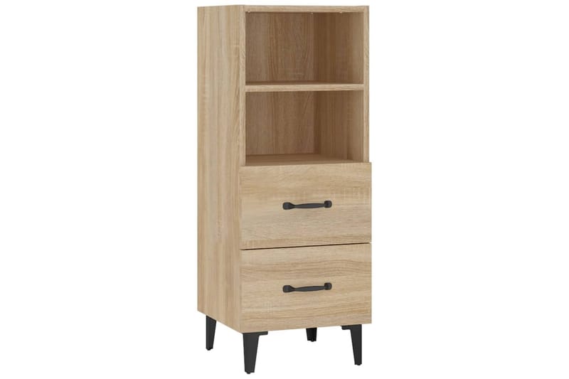 beBasic Skåp sonoma-ek 34,5x34x90 cm konstruerat trä - Brown - Förvaring - Förvaringsmöbler - Sideboard & skänk