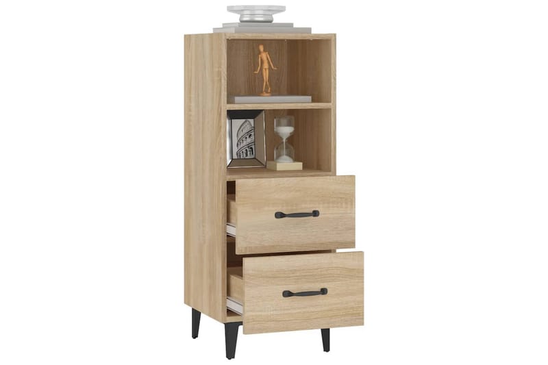 beBasic Skåp sonoma-ek 34,5x34x90 cm konstruerat trä - Brown - Förvaring - Förvaringsmöbler - Sideboard & skänk
