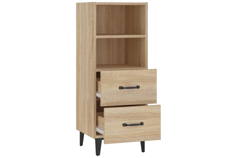 beBasic Skåp sonoma-ek 34,5x34x90 cm konstruerat trä - Brown - Förvaring - Förvaringsmöbler - Sideboard & skänk