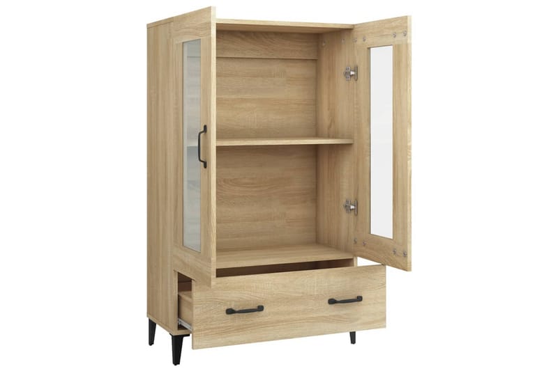 beBasic Skåp Sonoma-ek 70x31x115 cm konstruerat trä - Brown - Förvaring - Förvaringsmöbler - Sideboard & skänk