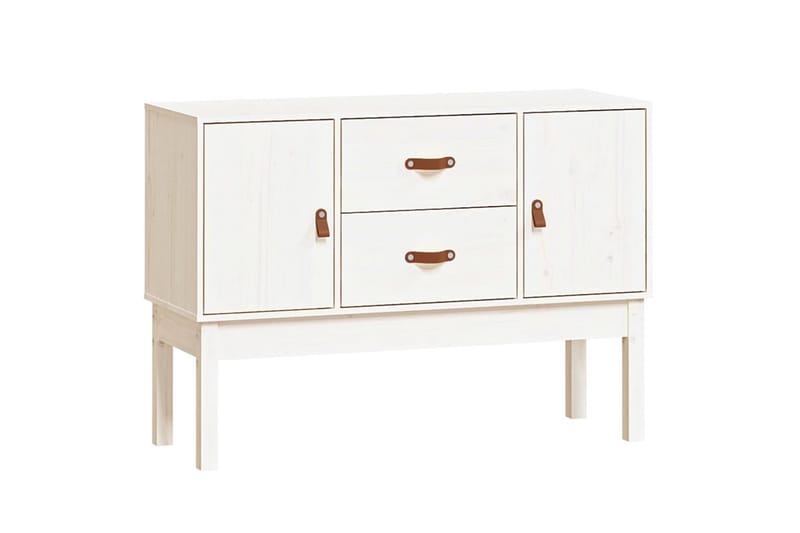 beBasic Skåp vit 110x40x78 cm massiv furu - White - Sideboard & skänk