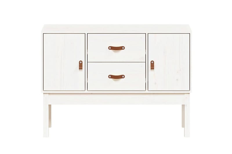 beBasic Skåp vit 110x40x78 cm massiv furu - White - Sideboard & skänk