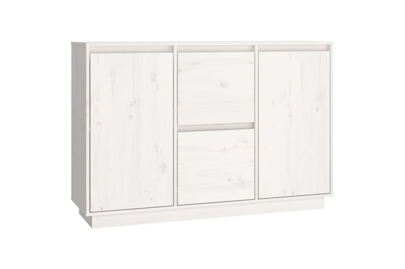 beBasic Skåp vit 111x34x75 cm massiv furu - White - Sideboard & skänk