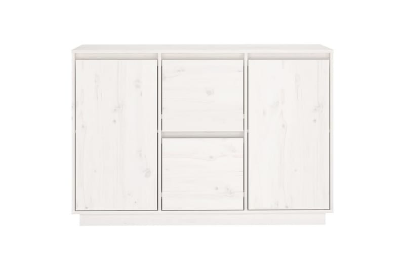 beBasic Skåp vit 111x34x75 cm massiv furu - White - Sideboard & skänk