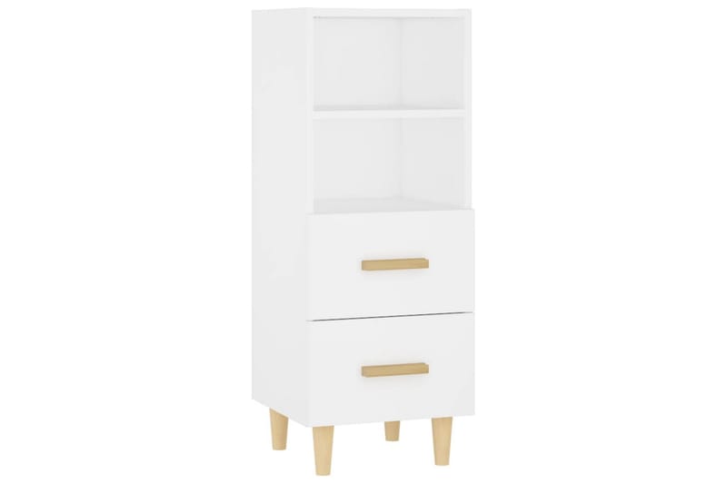 beBasic Skåp vit 34,5x34x90 cm konstruerat trä - White - Sideboard & skänk