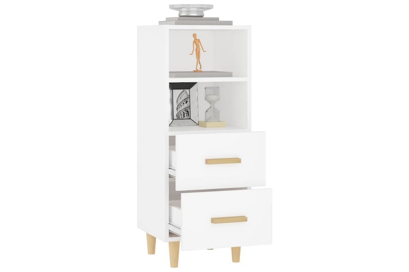 beBasic Skåp vit 34,5x34x90 cm konstruerat trä - White - Förvaring - Förvaringsmöbler - Sideboard & skänk