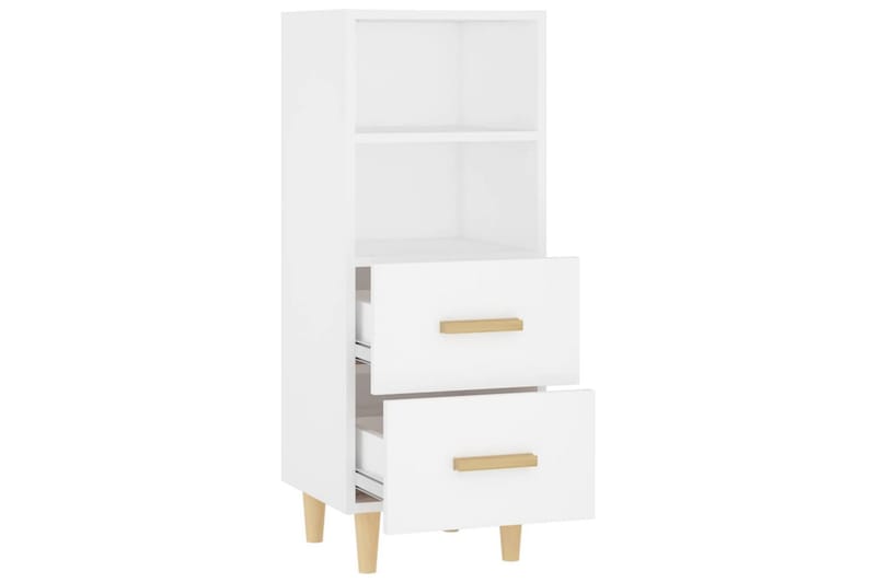 beBasic Skåp vit 34,5x34x90 cm konstruerat trä - White - Förvaring - Förvaringsmöbler - Sideboard & skänk
