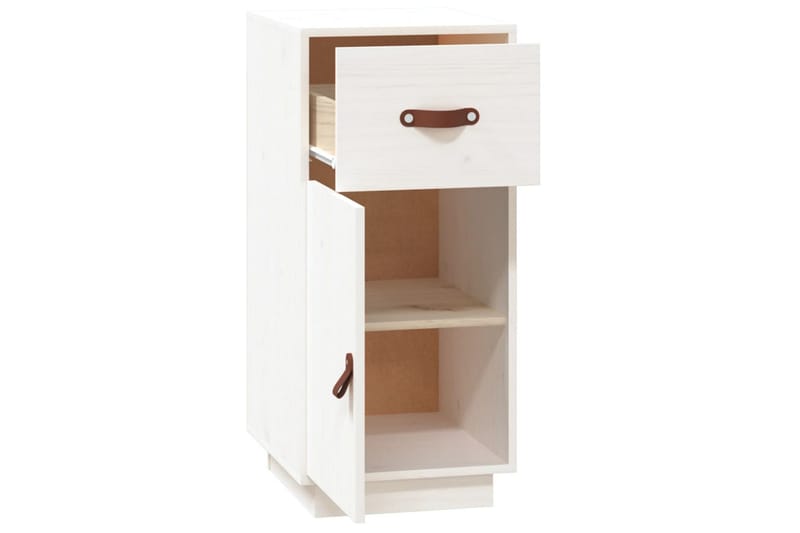 beBasic Skåp vit 34x40x75 cm massiv furu - White - Sideboard & skänk