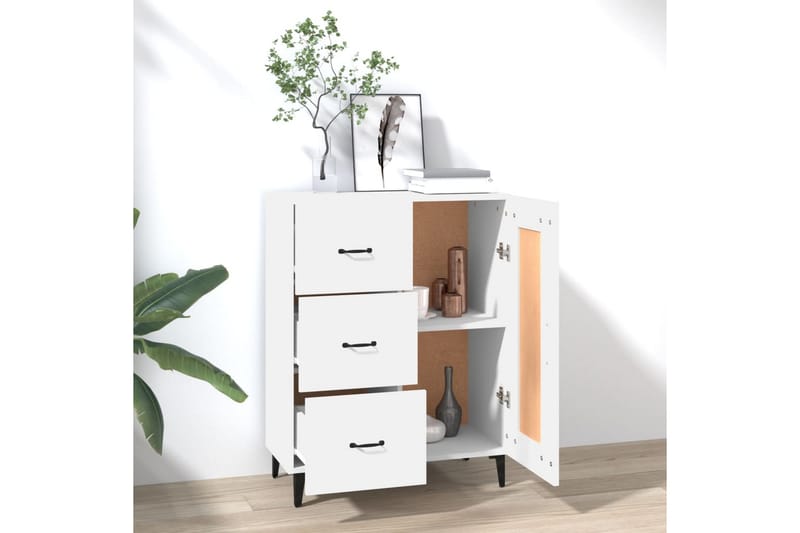 beBasic Skåp vit 69,5x34x90 cm konstruerat trä - White - Förvaring - Förvaringsmöbler - Sideboard & skänk