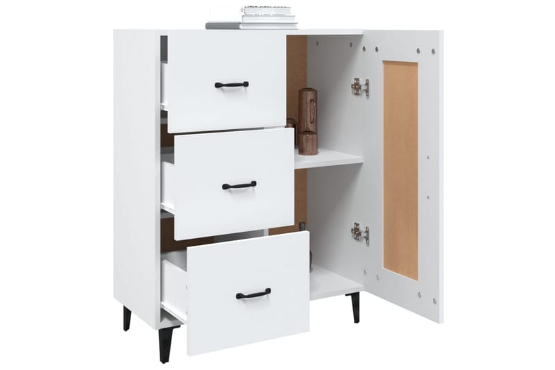 beBasic Skåp vit 69,5x34x90 cm konstruerat trä - White - Förvaring - Förvaringsmöbler - Sideboard & skänk