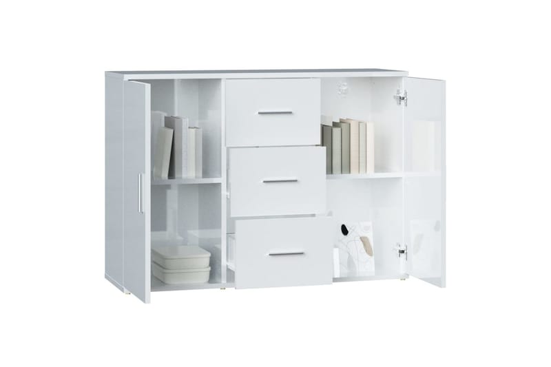 beBasic Skåp vit högglans 91x29,5x65 cm konstruerat trä - White - Förvaring - Förvaringsmöbler - Sideboard & skänk