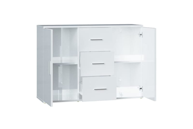 beBasic Skåp vit högglans 91x29,5x65 cm konstruerat trä - White - Förvaring - Förvaringsmöbler - Sideboard & skänk