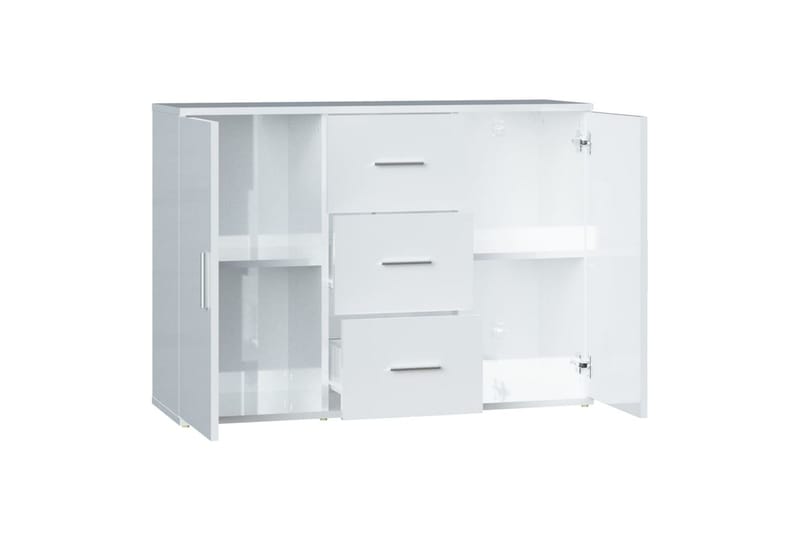 beBasic Skåp vit högglans 91x29,5x65 cm konstruerat trä - White - Sideboard & skänk