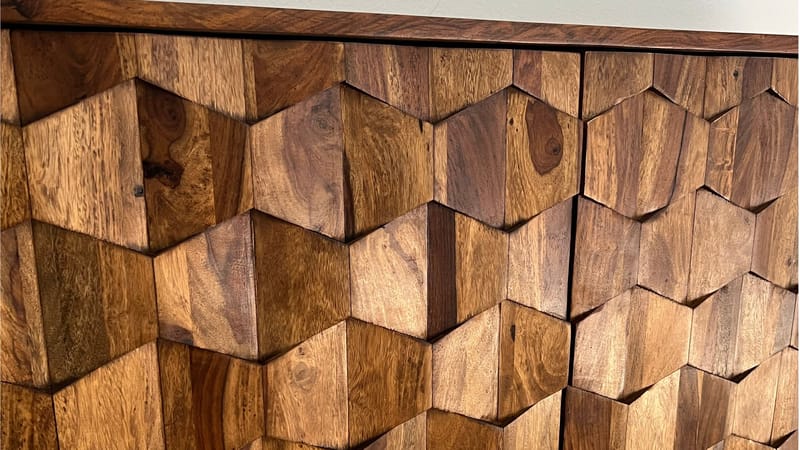 Belino Sideboard 175 cm Industriell stil - varmbrun och svart - Förvaring - Förvaringsmöbler - Sideboard & skänk