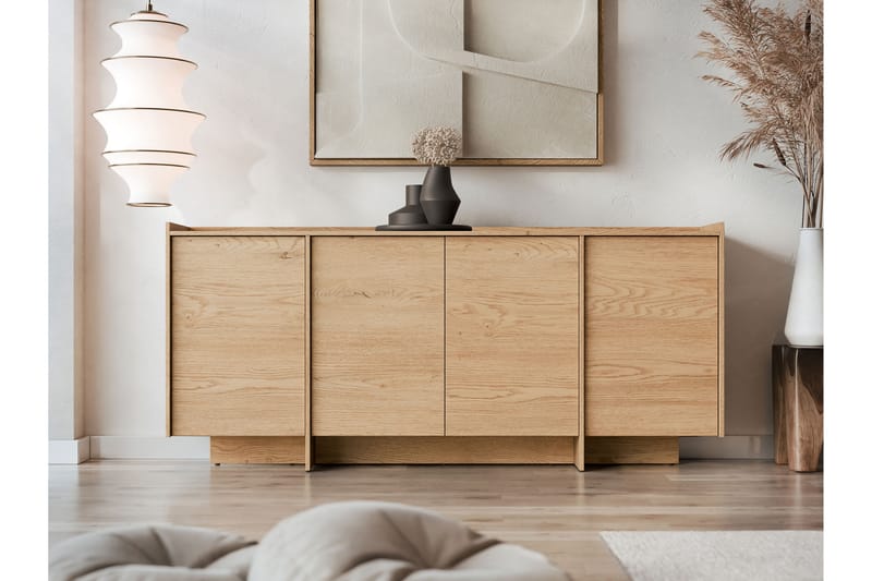 Bellia Skänk 200x38 cm - Brun/Vit - Förvaring - Förvaringsmöbler - Sideboard & skänk