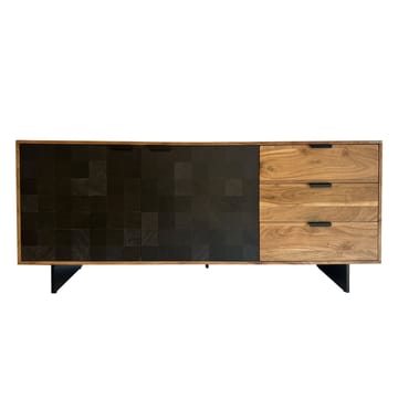 Belova Sideboard 175 cm - naturfärgad akacia och svart - Förvaring - Förvaringsmöbler - Sideboard & skänk