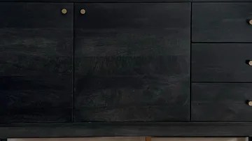 Beluna Sideboard 160 cm - djupsvart med guldfärgade detaljer - Förvaring - Förvaringsmöbler - Sideboard & skänk