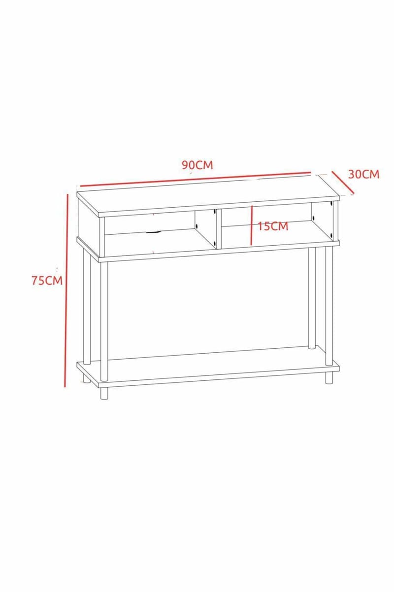 Belvo Sideboard 90x75x30 cm - Vit - Förvaring - Förvaringsmöbler - Sideboard & skänk