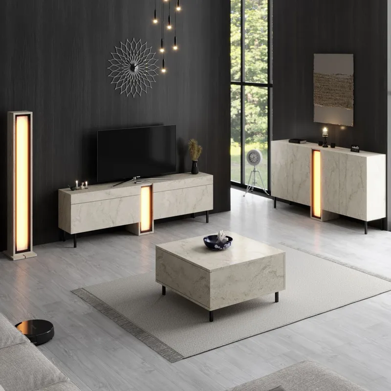 Berriaren Konsolbord 155 cm - Travertin - Förvaring - Förvaringsmöbler - Sideboard & skänk