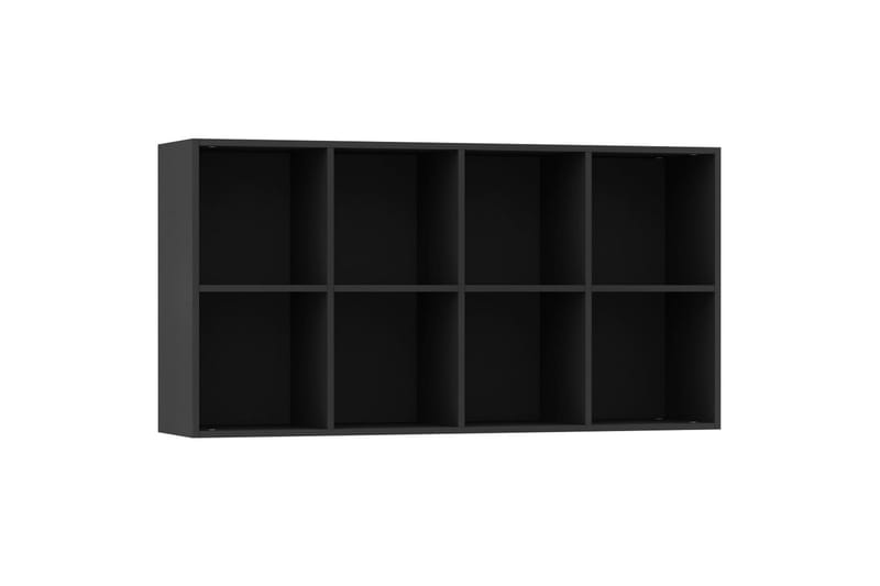 Bokhylla/skänk svart 66x30x130 cm spånskiva - Svart - Sideboard & skänk