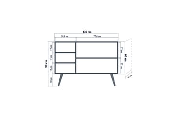 Brokind Skänk 120 cm - Brun - Förvaring - Förvaringsmöbler - Sideboard & skänk