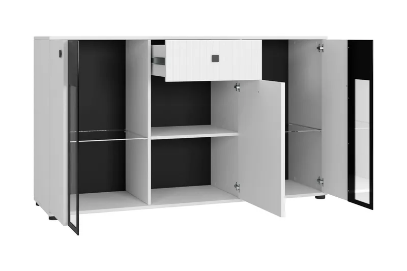 Bunta Skänk 141x41 cm - Brun/Vit - Förvaring - Förvaringsmöbler - Sideboard & skänk