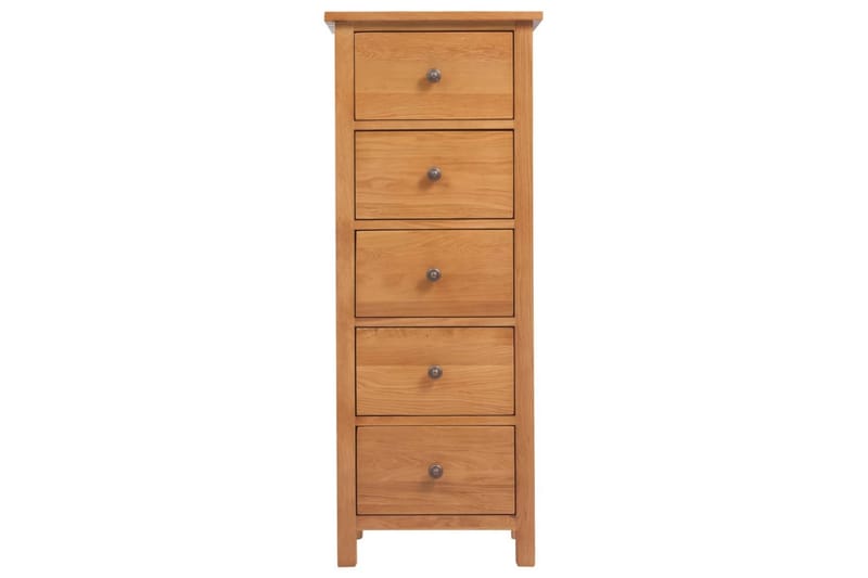 Byrå 45x32x110 cm massiv ek - Brun - Förvaring - Hallförvaring