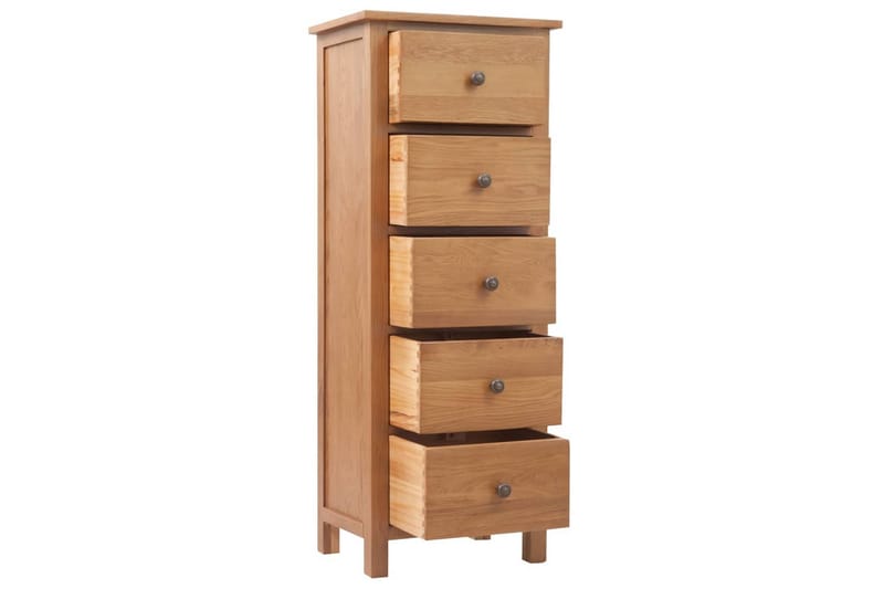 Byrå 45x32x110 cm massiv ek - Brun - Förvaring - Hallförvaring
