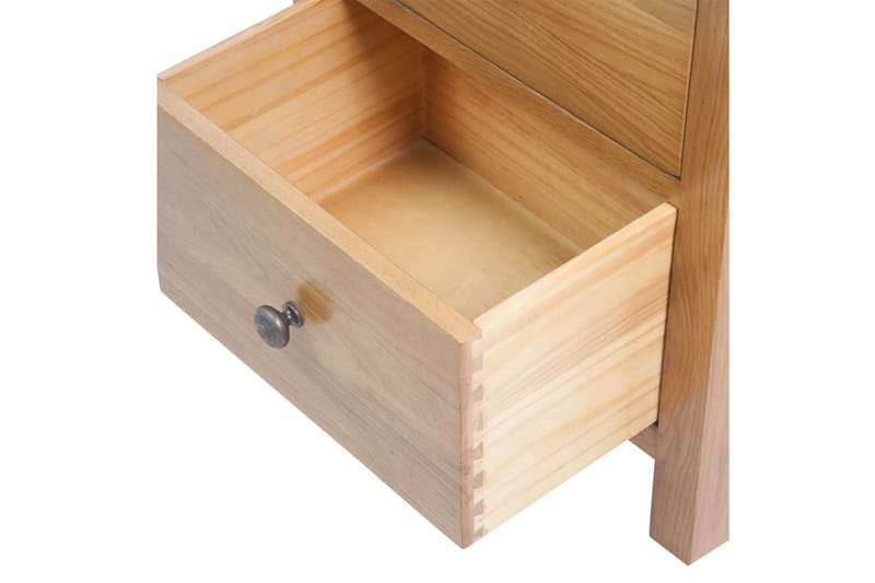 Byrå 45x32x110 cm massiv ek - Brun - Förvaring - Hallförvaring