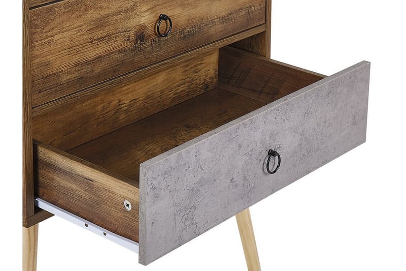 Abatley Byrå 60 cm - Mörkt Trä/Grå - Förvaring - Förvaringsmöbler - Byrå - Hallbyrå