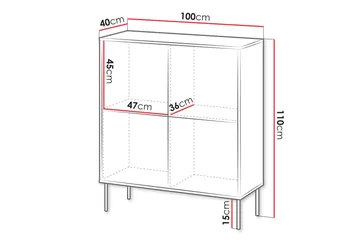 Akiko Byrå 100 cm - Beige - Förvaring - Förvaringsmöbler - Byrå - Hallbyrå